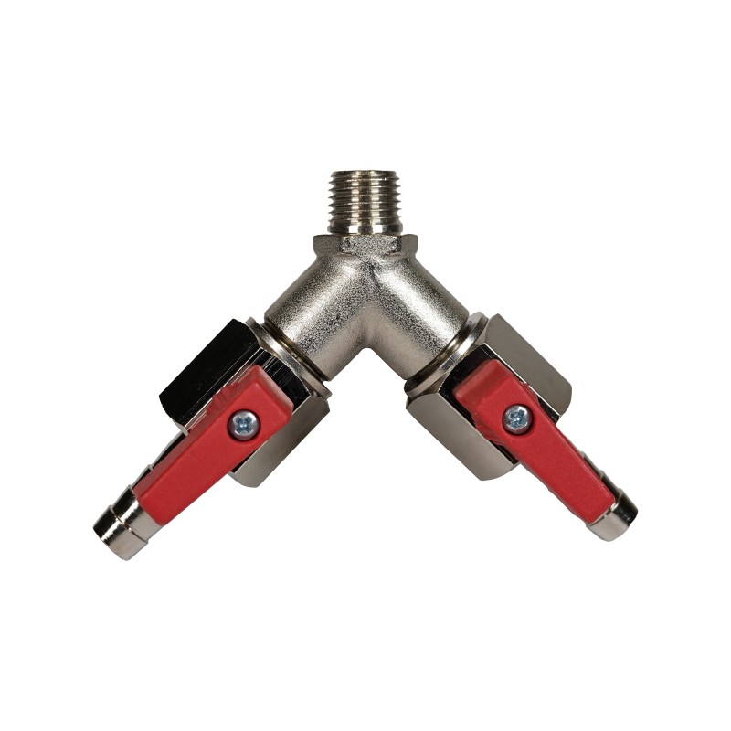 Y avec deux vannes cannelées