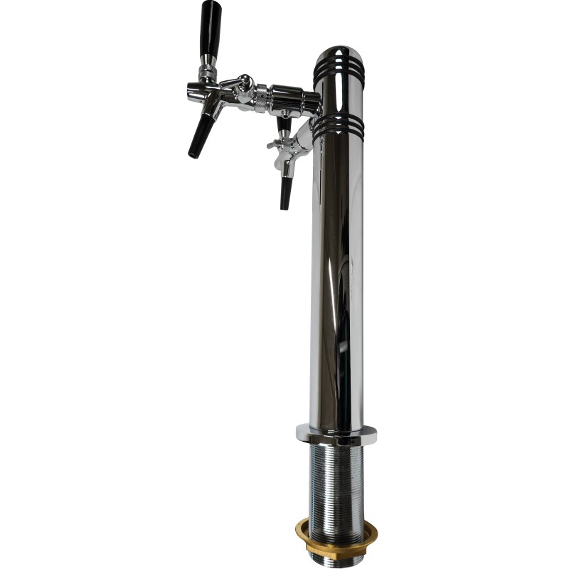 Colonne chromée deux sorties