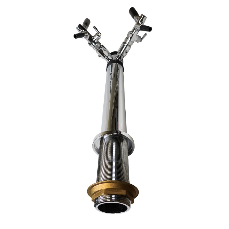 Colonne chromée deux sorties