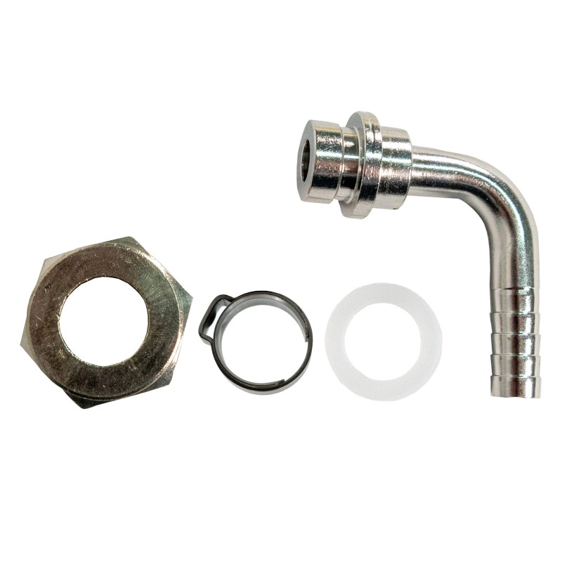 Raccord cannelé coudé avec joint