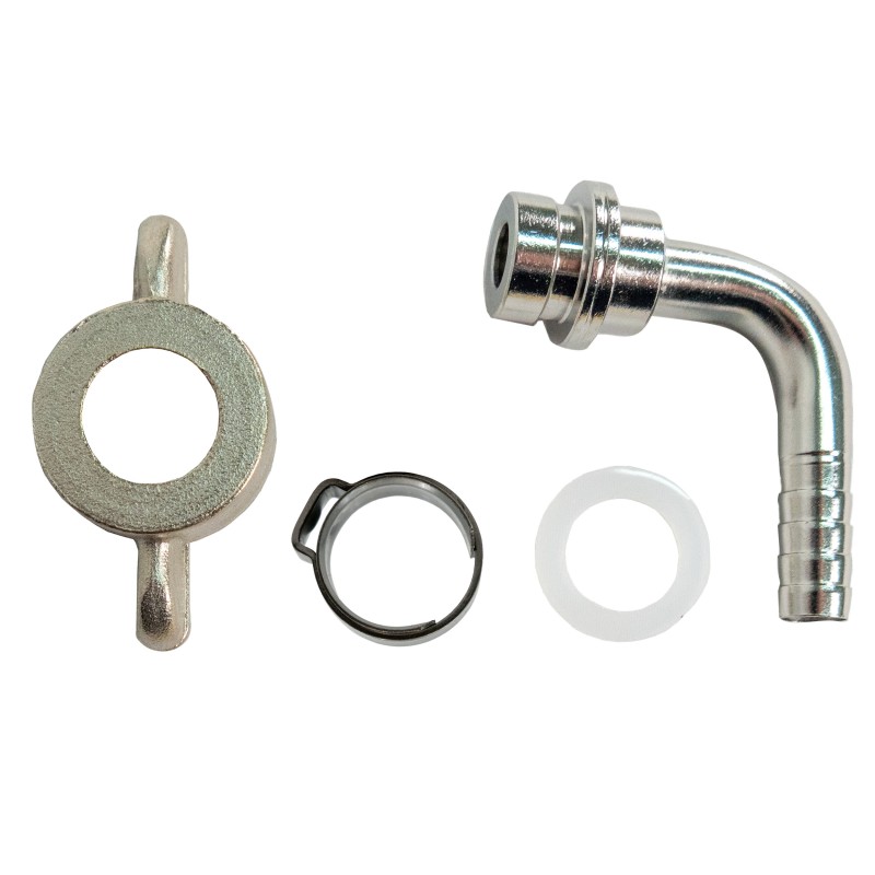 Raccord cannelé coudé avec joint