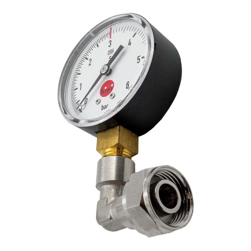 Manomètre mesure pression coudé