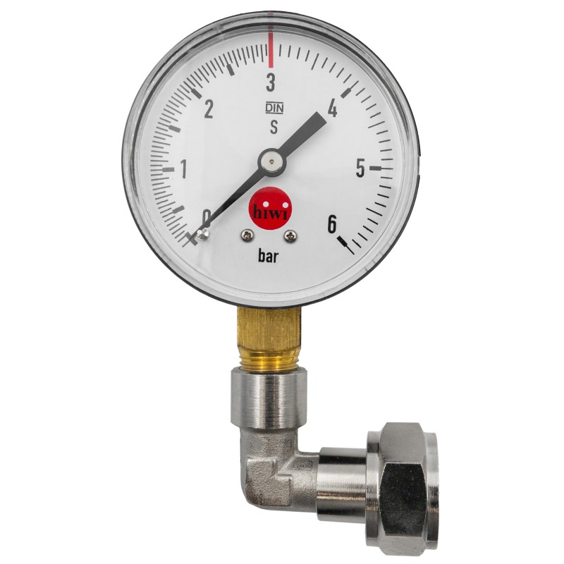 Manomètre mesure pression coudé