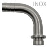 Embout cannelé coudé Inox 10 mm Embout cannelé coudé Inox 10 mm