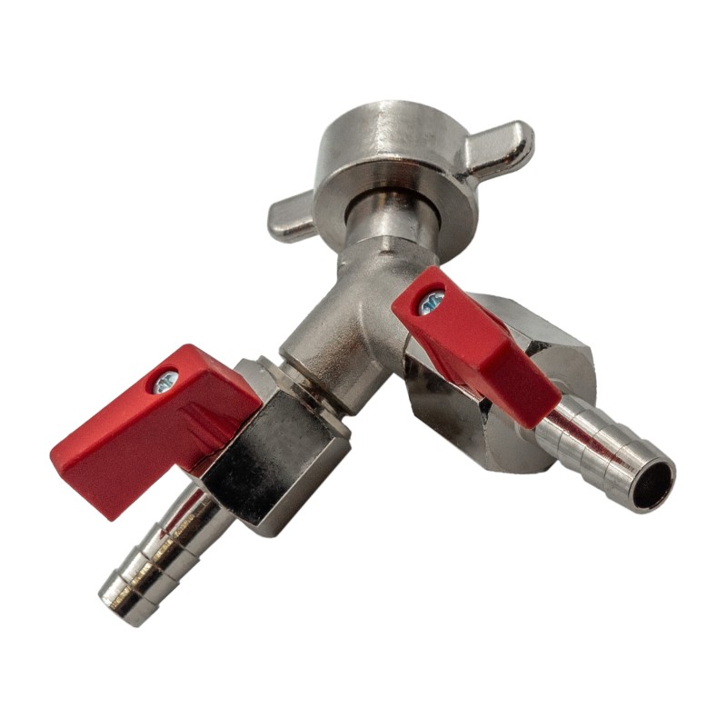 y avec écrou et embout cannelé