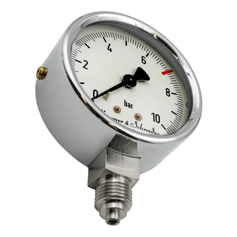 Manomètre 7 bars contour chromé