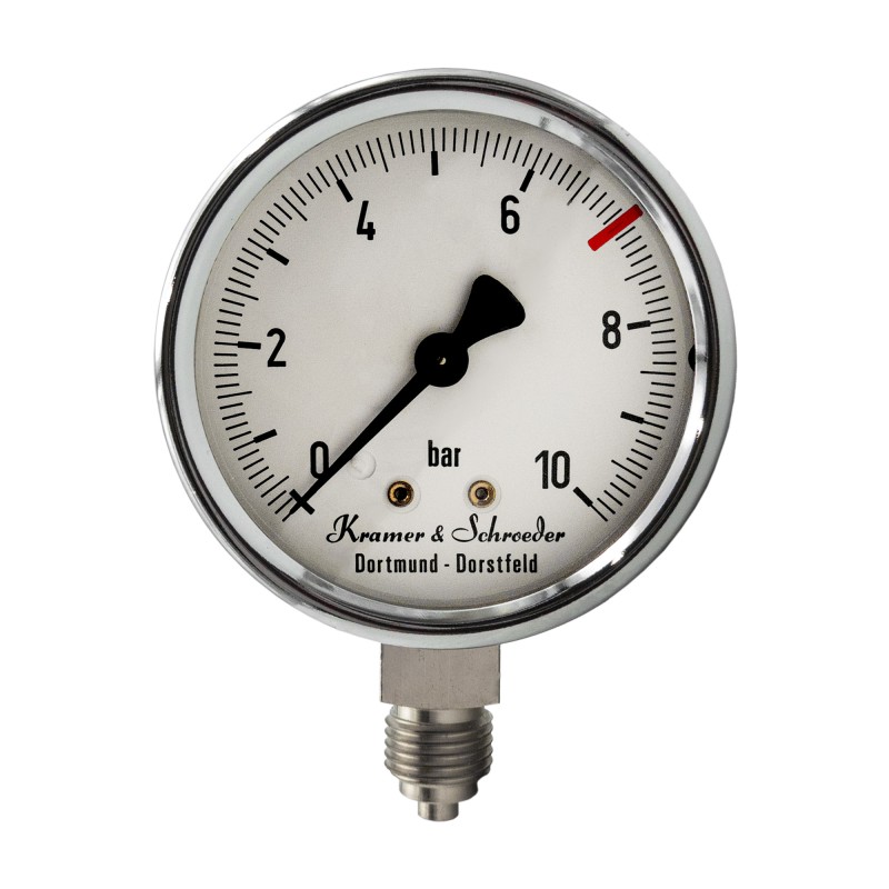 Manomètre 7 bars contour chromé