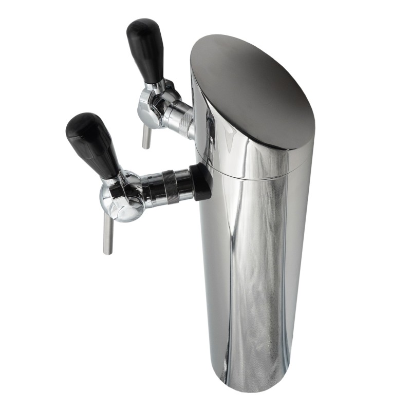 Colonne chromée robinets Alpha II