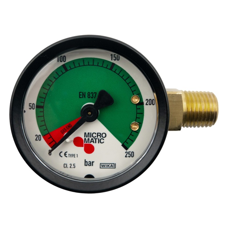 Manomètre volume bouteille 250 bars