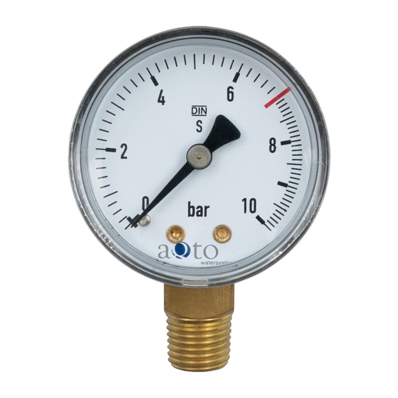 Manomètre 7 bars fond blanc