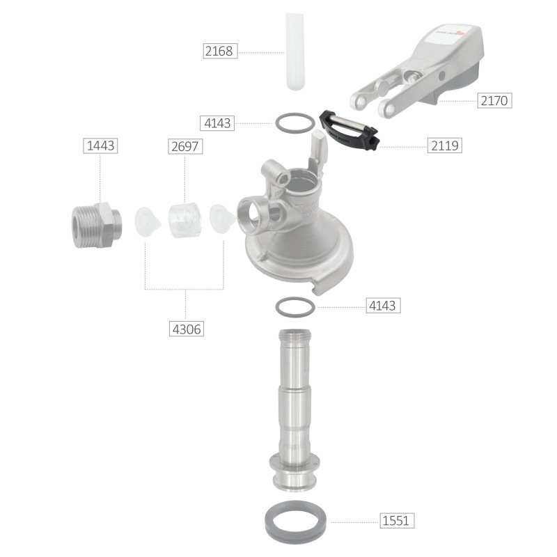 Axe d'arrêt pour poignée tête de fût