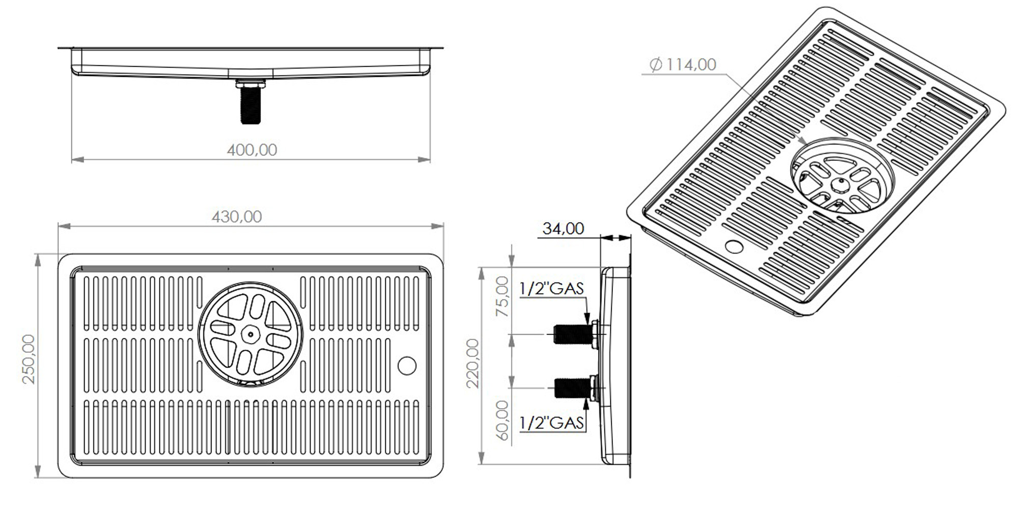 Schéma technique égouttoir